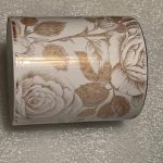 Floral Print on Black Coffee Mug 2